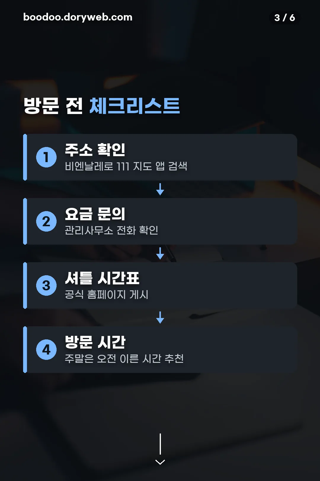 방문 전 체크리스트