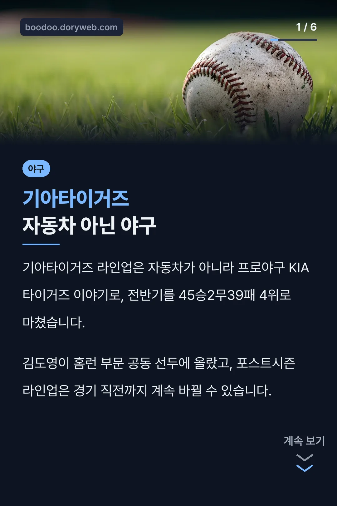 기아타이거즈 자동차 아닌 야구