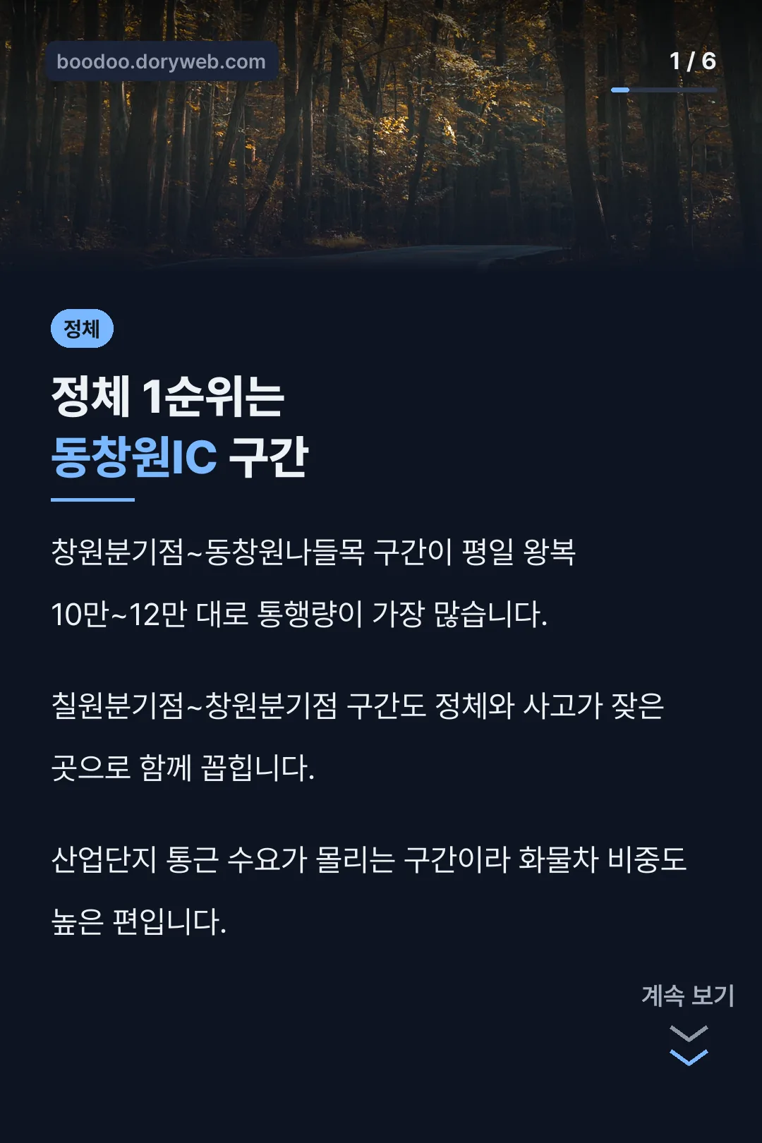 남해고속도로 정체 1순위 구간